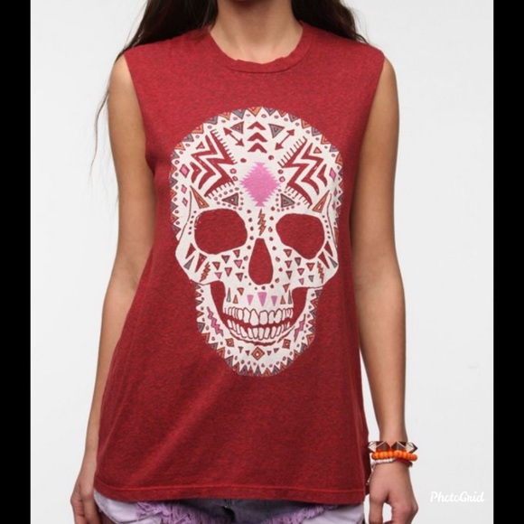 Urban Outfitters Tops - Urban Outfitters-Truly Madly Deeply Grunge Skull